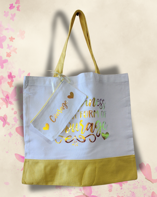 Everyday Canvas Totes with Positive Messages/Bolsas de lona con frases inspiradoras